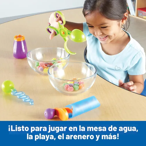 Miniatura 5 de Learning Resources Juego de motricidad fina de arena y agua, juguetes para ansiedad, juego de cubo de agua, herramientas de juegos esenciales