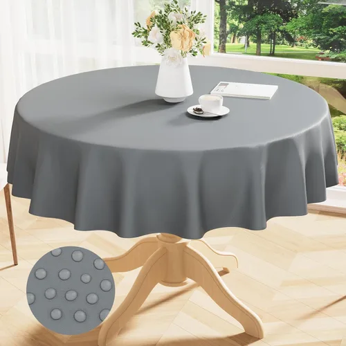 Miniatura 39 de Smiry Mantel cuadrado de vinilo impermeable de 54x54 pulgadas, protector de manteles de vinilo lavables, funda de mesa resistente a derrames
