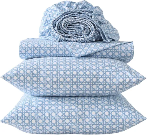 Miniatura 6 de Tommy Bahama - Juego de sábanas tamaño King, ropa de cama de percal 100% algodón con una sensación crujiente y fresca, sábanas con sábana bajera