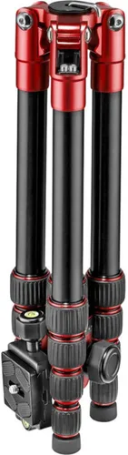 Miniatura 2 de Manfrotto Element Traveller - Kit de trípode pequeño de aluminio de 5 secciones con cabeza esférica Rojo
