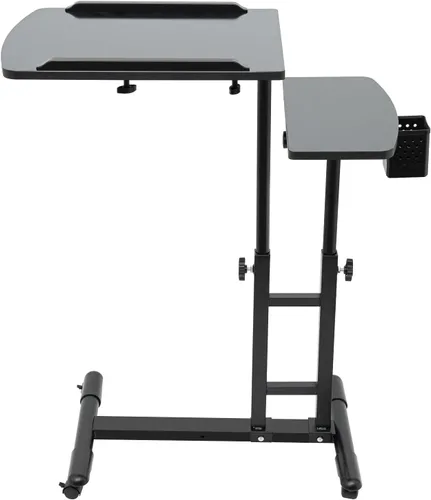 Mesa de escritorio con soporte de estación de trabajo de tatuaje giratoria, bandeja de banco de trabajo de tatuaje portátil negra, suministro de