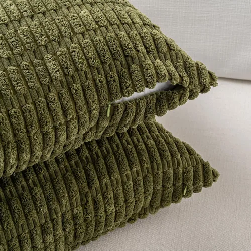 Miniatura 110 de Fancy Homi - Paquete de 2 fundas de almohada decorativas de color taupe de 22 x 22 pulgadas para sala de estar, sofá, cama, estilo rústico, bohemio