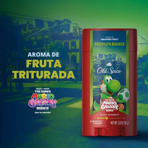 Miniatura 4 de Old Spice Desodorante sin aluminio para hombres, Old Spice x The Super Mario Galaxy Movie, frescura duradera 24/7, protección duradera contra