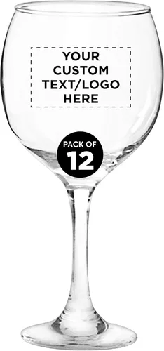 Miniatura 9 de Juego de copas de vino personalizadas para boda Premiere de 20.5 onzas, paquete a granel personalizado, cristalería de restaurante, perfectas