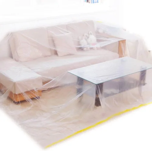 Miniatura 2 de Ruibo Funda protectora de sofá grande para muebles, tela de plástico impermeable, lona de plástico transparente para pintura, mudanza