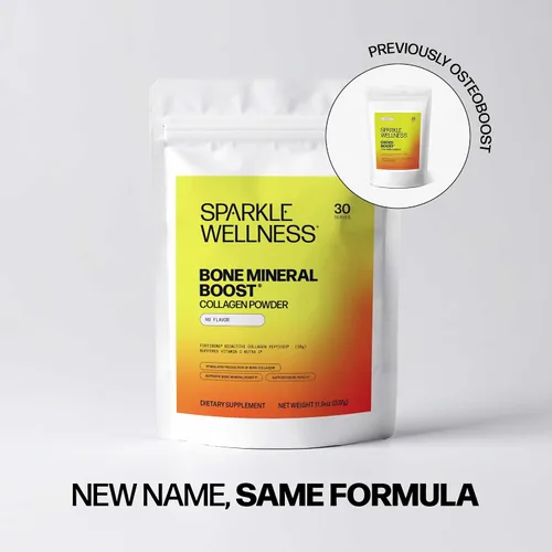 Miniatura 4 de Sparkle Wellness Bone Mineral Boost (naranja) [30 porciones] Suplemento de colágeno en polvo Péptidos de colágeno bioactivos FORTIBONE