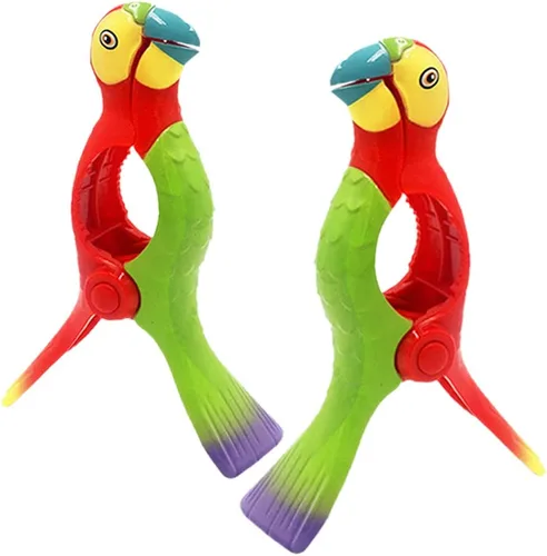 Miniatura 16 de Juego de 2 clips de toalla de playa para playa, piscina y sillas de crucero, pasadores de ropa de plástico, soportes para toallas de playa, clips