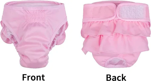 Miniatura 6 de Pañales lavables para perras, pañales absorbentes para cachorros en orina emocionante, extra grandes, tamaño mediano, paquete de 3
