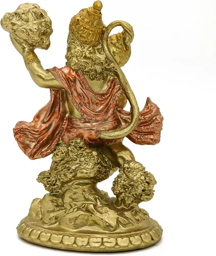 Miniatura 9 de alikiki Estatua de Hanuman volador de Dios hindú – Ídolo indio Hanuman Murti Pooja Escultura India Señor Estatuilla de Señor de la India Templo