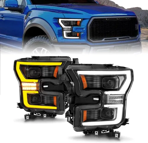 Miniatura 6 de ANZO USA FAROS DE INTERRUPTOR LED COMPLETO FORD F-150 15-17 NEGRO AMBER