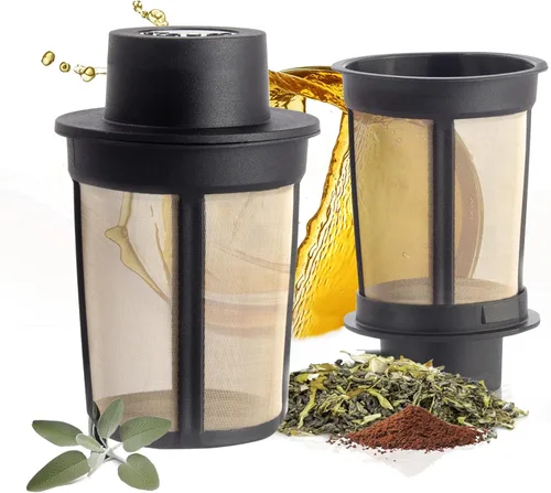 Finum 63/421.41.00 - Cesta flotante de infusión de té y especias de hojas sueltas de acero inoxidable, tamaño grande, negro