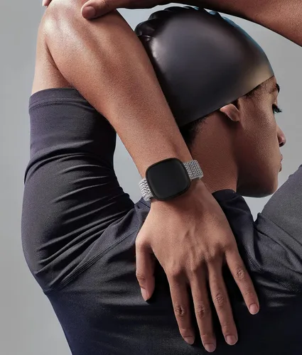 Miniatura 7 de Adorve Bandas elásticas de nailon compatibles con Fitbit Versa 3/Versa 4/Sense/Sense 2 para hombres y mujeres, banda deportiva elástica ajustable