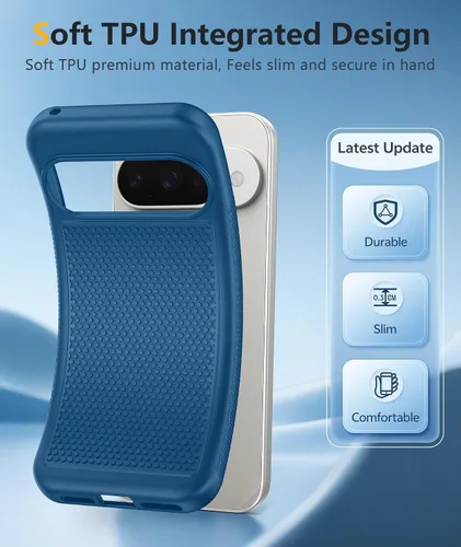 Miniatura 879 de FNTCASE Funda para iPhone 17 Pro: Fundas delgadas translúcidas de color azul claro compatibles con MagSafe, protección completa de la cámara