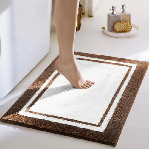 Miniatura 156 de GRANNY SAYS Alfombras de baño antideslizantes, lavables, extra suaves y absorbentes de agua para baño, alfombra de baño peluda de felpa, alfombra