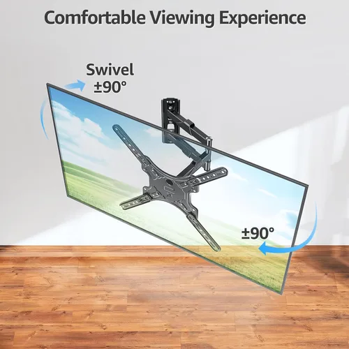 Miniatura 4 de MOUNTUP Soportes de pared para TV para la mayoría de televisores de 26 a 60 pulgadas, soporte de TV de movimiento completo con giro y extensión