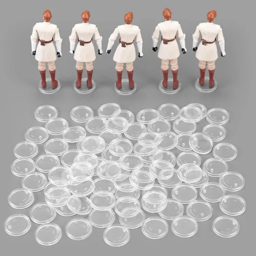 SIXPOINTS 70 piezas de base redonda transparente compatible con figura de acción de película de 3.75 pulgadas, modelo MODERN G i Joe/Marvel, disco