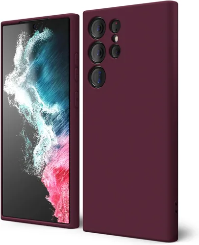 oakxco Funda para teléfono Samsung Galaxy S22 Ultra de silicona líquida, linda funda delgada y fina de goma suave TPU lisa y suave para mujeres y