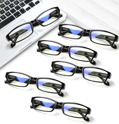 Miniatura 6 de NORPERWIS Paquete de 6 Gafas de Lectura para Mujeres y Hombres, Lectores de Luz Azul, Anteojos de Computadora Antirreflejos con Bisagra de Resorte