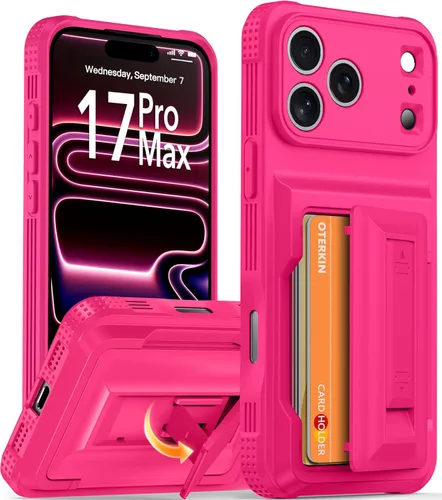 Miniatura 33 de Oterkin Funda tipo cartera para iPhone 17 Pro Max [4-5 tarjeteros] [soporte de soporte] [protección completa de la cámara] [bloqueo RFID] iPhone 17