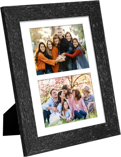 Miniatura 633 de Marcos de Fotos Collage de 13.5X15.5 con 7 Aberturas para Fotos de 4X6, Marco de Fotos Múltiples con Paspartú para Decoración de Pared, Grano