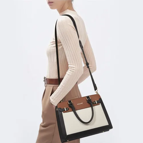Miniatura 7 de LOVEVOOK Monederos y bolsos para mujer, bolso de hombro, bolso negro y asa superior de piel sintética para damas