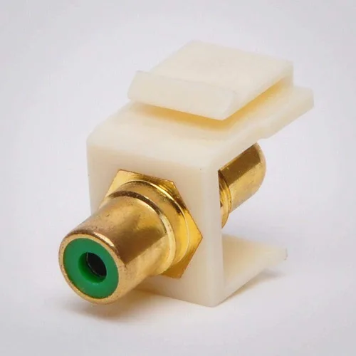 Miniatura 3 de RCA Keystone Conector de inserción de conector hembra a presión Puerto adaptador Acoplador en línea chapado en oro para montaje en panel de salida