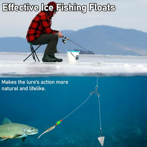 Miniatura 7 de Alwonder Paquete de 60 flotadores de pesca Bobbers ovalados de espuma de bala flotadores Pompano Surf Ice Fly Fishing Trolling Fish Finder Bottom