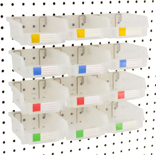 Miniatura 14 de Papeleras de Pegboard – tamaños 3.5", 5", o 7" Negro