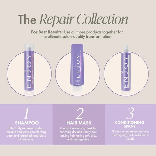 Miniatura 4 de Enjoy Champú clarificante, limpieza profunda y quelante, desintoxicación del cabello sin sulfato, elimina minerales de agua dura, cloro