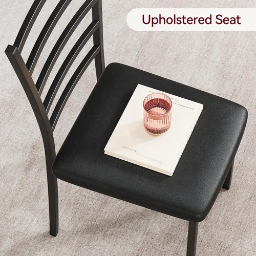 Miniatura 7 de Juego de mesa de comedor para 4, mesa de cocina y sillas para 4, juego de mesa de comedor de cocina de 5 piezas, mesa de comedor rectangular moderna