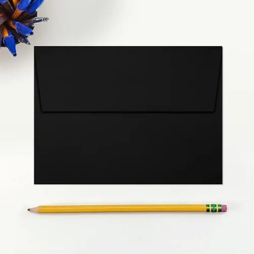 Miniatura 4 de A7 sobres de invitación (5 1/4 x 7 1/4) - colores de lujo, Negro (Midnight black)