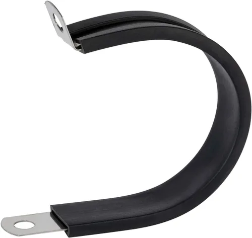 Miniatura 4 de ISPINNER Paquete de 12 abrazaderas de cable de acero inoxidable acolchadas de goma de 1 pulgada, abrazadera de manguera, abrazadera de tubo