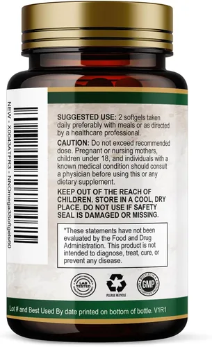 Miniatura 8 de Suplementos de aceite de pescado Omega 3 – 2400 mg de aceite de pescado por porción – Omega-3 de triple fuerza con ácidos grasos EPA y DHA – Apoyo
