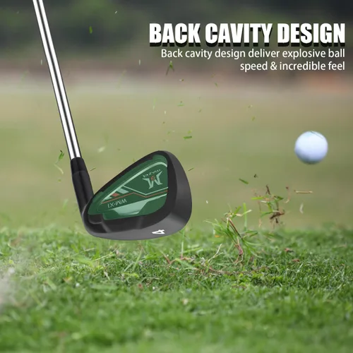 Miniatura 4 de MAZEL WM-X1/2 Hierros individuales para palos de golf para hombres 1,2,3,4,5,6,7,8,9, Pitching Wedge, Approach Wedge, Sand Wedge con ejes