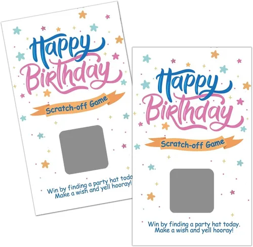 Miniatura 12 de Haizct 50 tarjetas rascadoras de feliz cumpleaños 40, juego retro para raspar de radio para amantes de la música, suministros de fiesta de regreso a