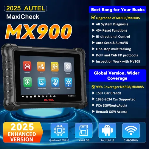 Miniatura 3 de Autel Escáner MaxiCheck MX900 con MV108S - Hasta MK808BT MX808S MX900 MK900 Herramienta de diagnóstico de todos los sistemas, más de 40 servicios