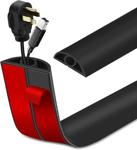 Miniatura 8 de Cubierta de Cable para Piso Autoadhesiva Ocultador de Cables Cubiertas de Cable de Extensión para Piso Protector de Cable de Alimentación para Piso