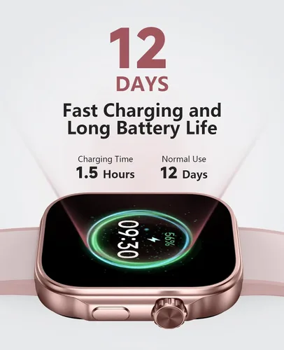 Miniatura 6 de Reloj inteligente para mujer, monitor de presión arterial, frecuencia cardíaca, oxígeno en sangre, sueño, rastreador de actividad impermeable 3ATM