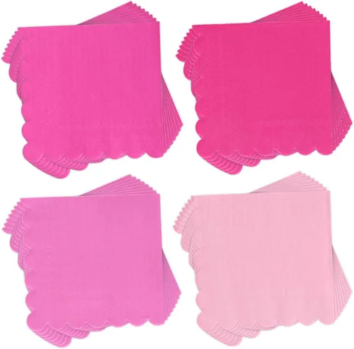 Miniatura 9 de Whaline Paquete de 200 servilletas de cóctel de color verde salvia, servilletas de papel de color degradado verde salvia con bordes festoneados