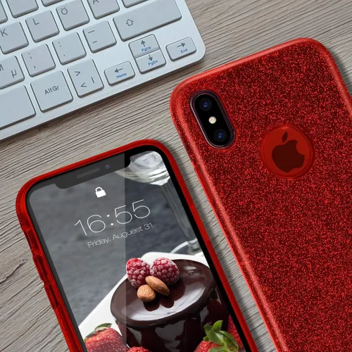Miniatura 5 de Carcasa para iPhone X (2017), con brillantina, brillo de cristal de MATEPROX , Dorado