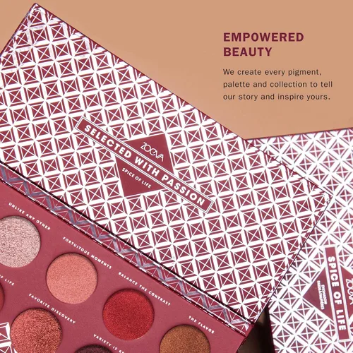 Miniatura 7 de ZOEVA Spice of Life Paleta de sombras de ojos – 10 sombras de ojos altamente pigmentadas, tonos neutros a atrevidos, brillantes, mate, acabados