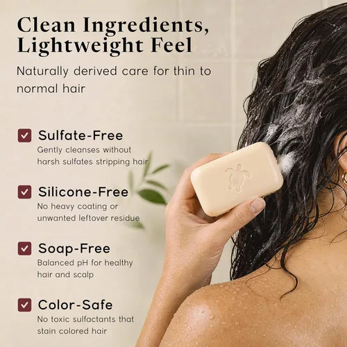 Miniatura 5 de Passion Bloom - Barra de champú antiencrespamiento para cabello rizado y encrespado, aceite de coco y maracuyá, 3.53 onzas