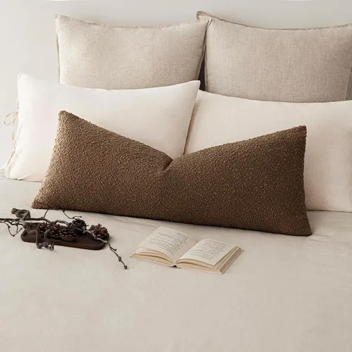 Miniatura 54 de Foindtower Fundas de almohada decorativas con textura de boucle, fundas de almohada sólidas, neutrales, suaves y acogedoras para silla, sofá