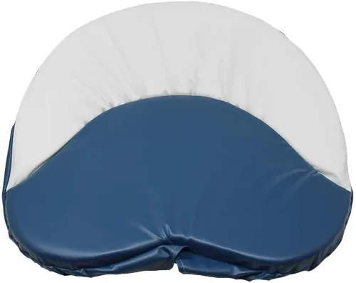 Miniatura 2 de Cojín de asiento de tractor azul y blanco para modelos Ford con asiento de acero estilo pan