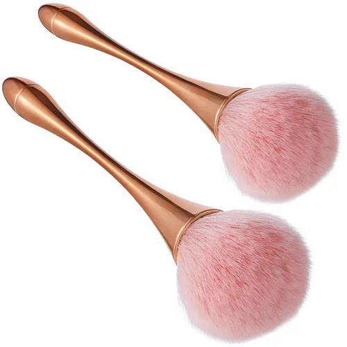 Miniatura 9 de Brocha de polvo mineral súper grande, brocha de maquillaje Bronzer Kabuki, cepillo de base suave y esponjoso, cepillo profesional para polvo
