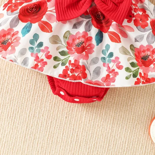 Miniatura 48 de Mubineo Ropa de verano para bebé niña, sin mangas, encaje floral, vestido de mameluco para recién nacido