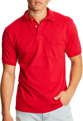 Miniatura 2 de Hanes Polo EcoSmart de manga corta para hombre, paquete de 2