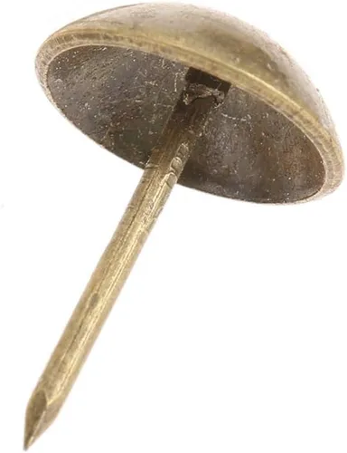 100 clavos de cabeza redonda de bronce, tachuelas decorativas vintage, tachuelas decorativas de latón, tachuelas para el pulgar, pernos de cobre