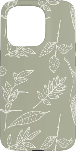 Miniatura 14 de Funda verde salvia para iPhone 13 Pro Max con diseño de hojas botánicas