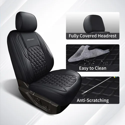 Miniatura 8 de Huidasource Fundas de asiento para Chevy Silverado 1500, fundas de asiento Silverado, GMC Sierra Pickup 1500 2007-2013 y 2019-2025, 2500HD 3500HD